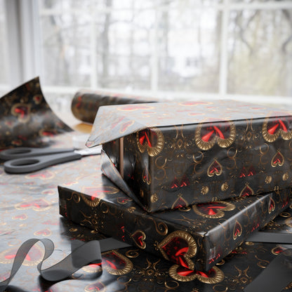 Luxury Ornate Hearts Valentine’s Gift Wrapping Paper