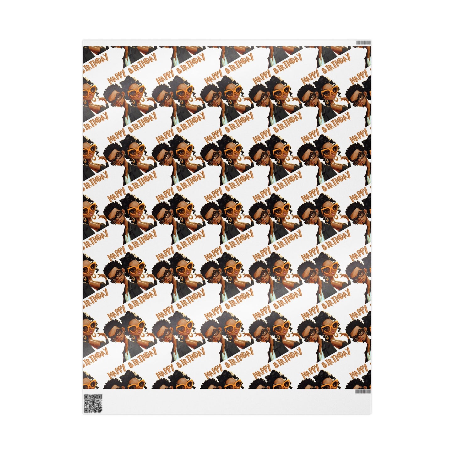 Trendy Happy Birthday African American Wrapping Paper