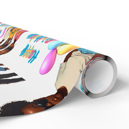 Trendy African American Kids Gift Wrapping Paper