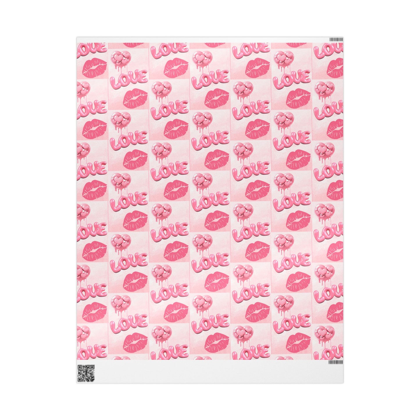 Bubble Heart Love & Lips - Gift Wrapping Paper