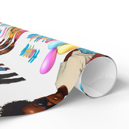 Trendy African American Kids Gift Wrapping Paper