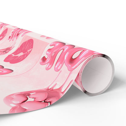 Bubble Heart Love & Lips - Gift Wrapping Paper