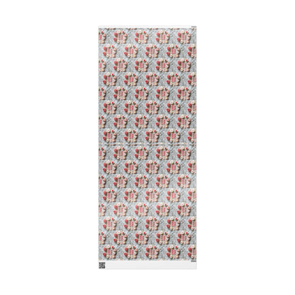 Playful Valentine’s Gift Wrap Paper with Cupcakes and Hearts