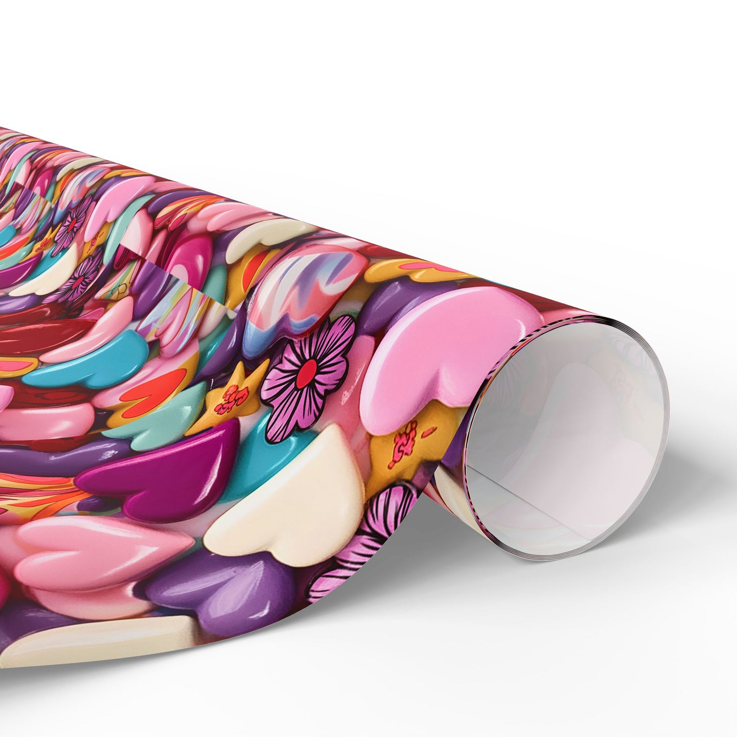 Colorful Heart-Themed Wrapping Paper – Perfect for Valentine’s Day