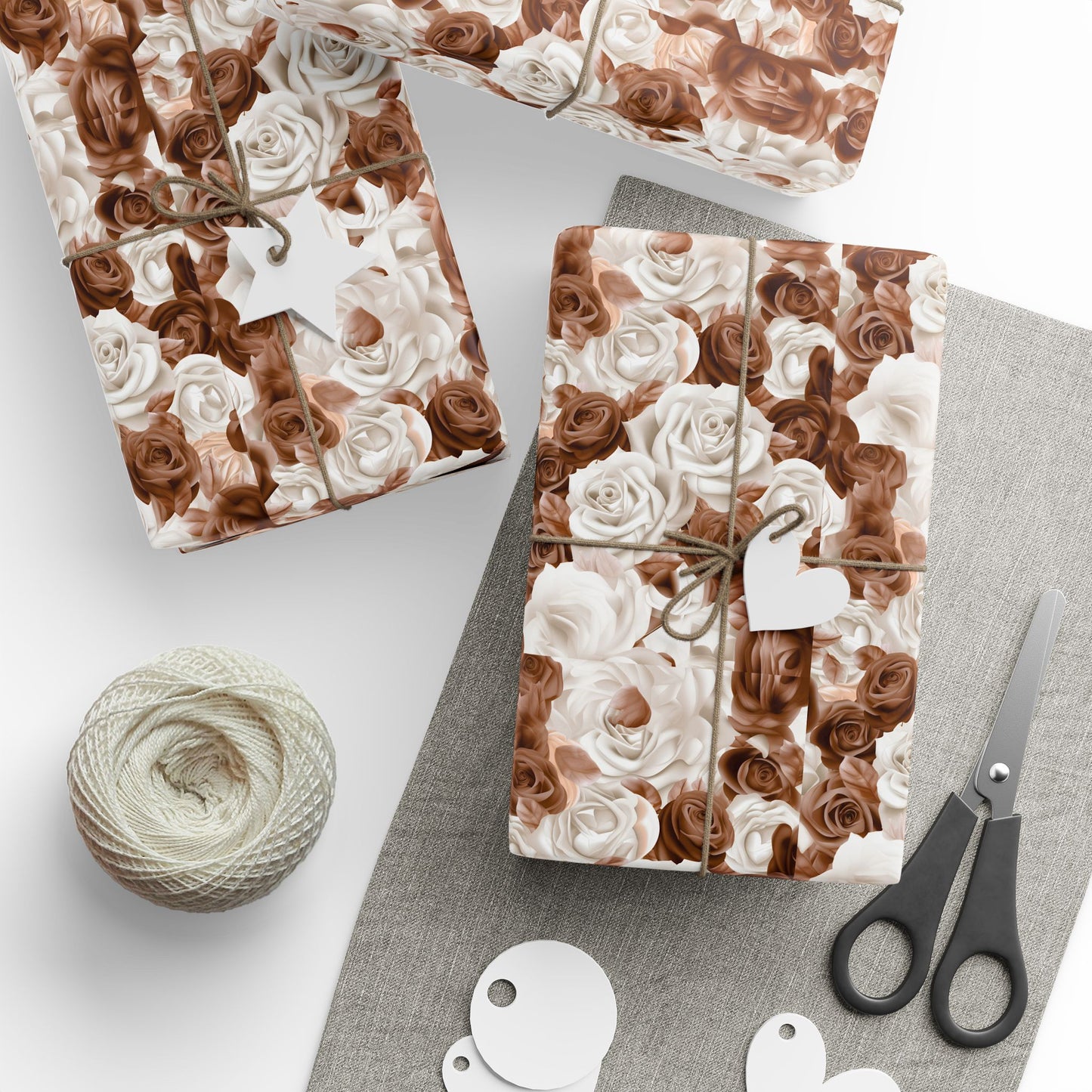 Romantic Valentine’s Day Wrapping Paper with Elegant Roses