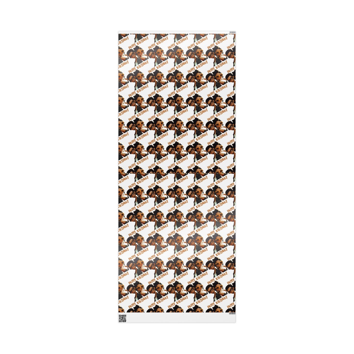 Trendy Happy Birthday African American Wrapping Paper