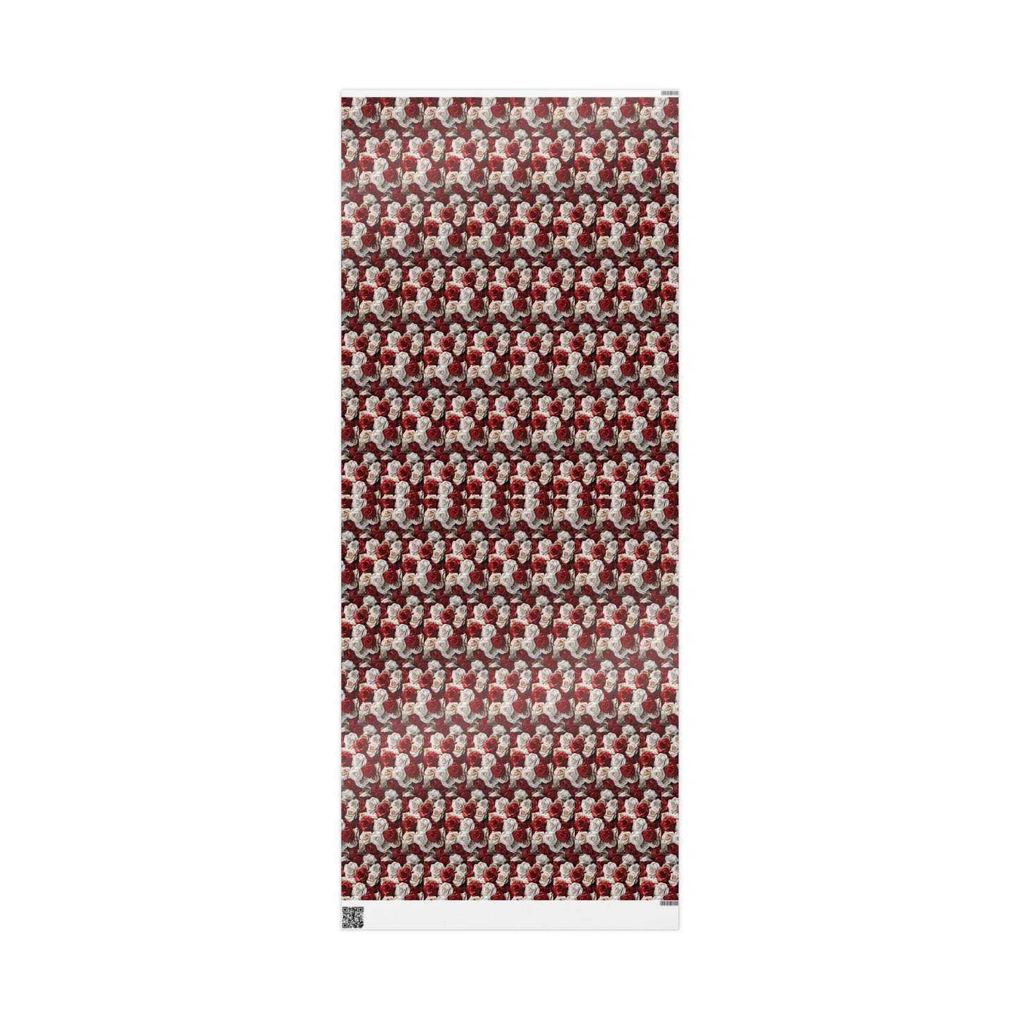 Romantic Red and White Roses Valentine’s Wrapping Paper