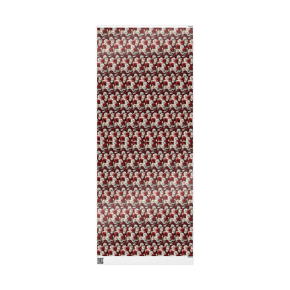 Romantic Red and White Roses Valentine’s Wrapping Paper