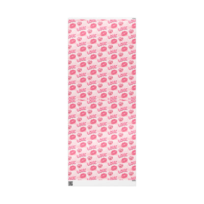 Bubble Heart Love & Lips - Gift Wrapping Paper