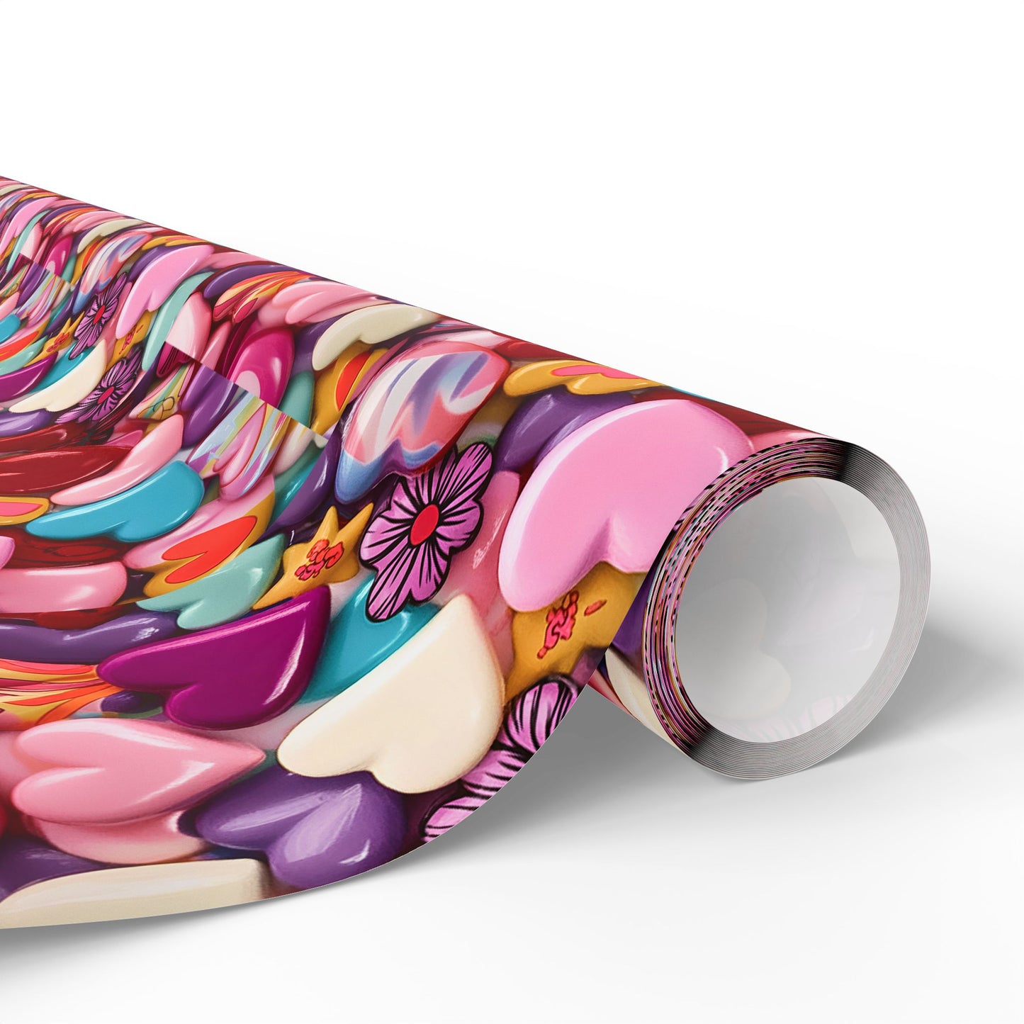 Colorful Heart-Themed Wrapping Paper – Perfect for Valentine’s Day